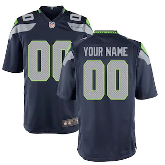 youth nike college navy seattle seahawks custom game jersey